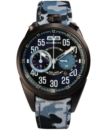 Bomberg 1968 blu gray camo Cronografo da polso uomo NS44CHPBA.0094.2