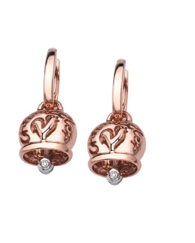 Chantecler orecchini Campanella Media in oro rosa e diamanti