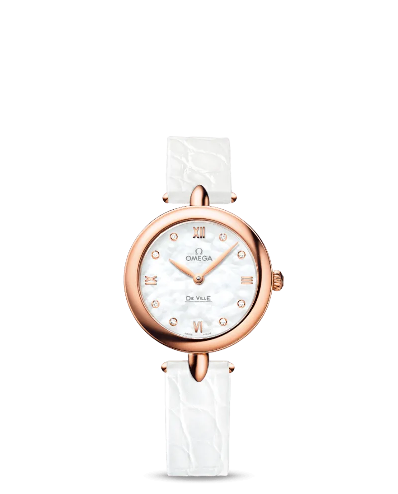 Omega De Ville Prestige Dewdrop white women's wristwatch