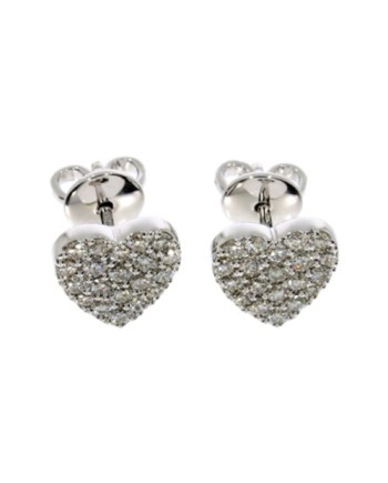 Orecchini Casella Gioielli Cuore in oro bianco e diamanti
