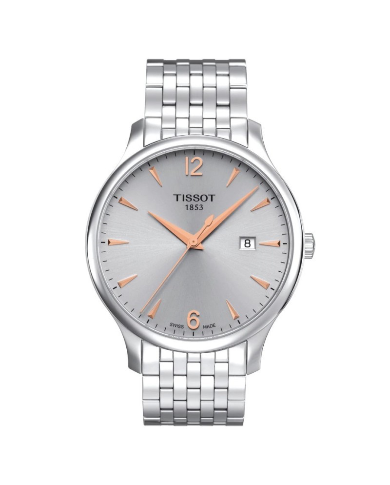 Orologio Tissot Tradition con Quadrante Argento e Cinturino in Acciaio