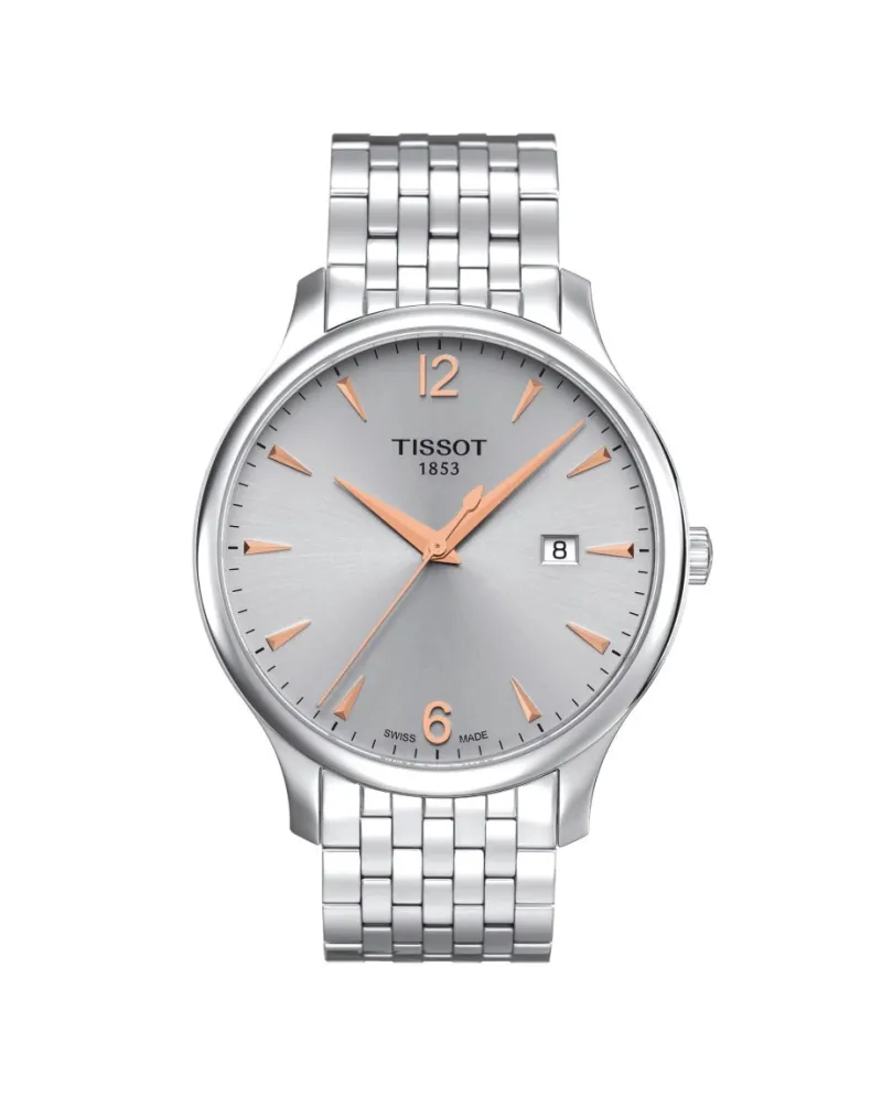 Orologio Tissot Tradition con Quadrante Argento e Cinturino in Acciaio Orologio Tissot Tradition con Quadrante Argento e Cinturino in Acciaio