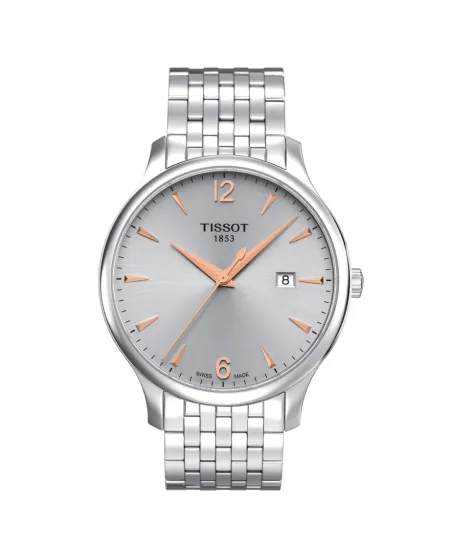 Orologio Tissot Tradition con Quadrante Argento e Cinturino in Acciaio