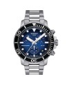 Orologio Tissot Seastar 1000 Chronograph con Quadrante Blu Sfumato e Cinturino in Acciaio