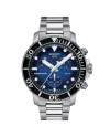 Orologio Tissot Seastar 1000 Chronograph con Quadrante Blu Sfumato e Cinturino in Acciaio