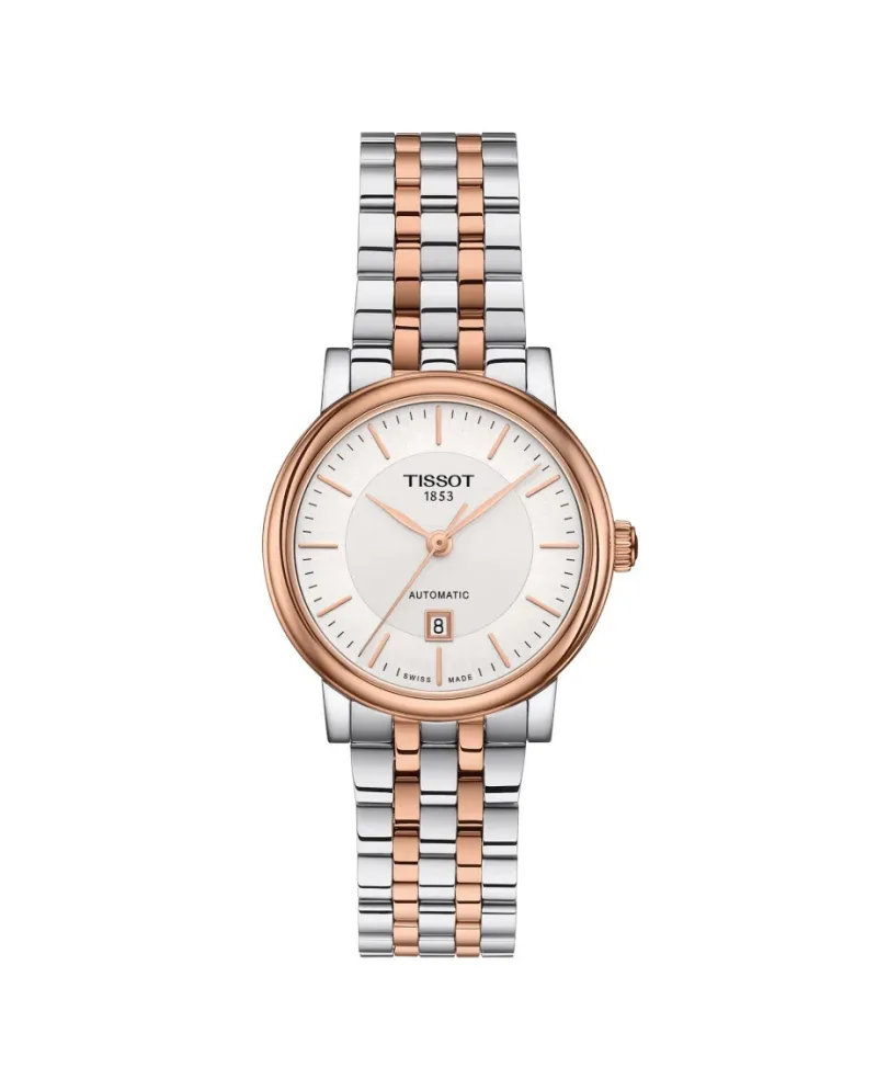 Orologio Tissot Carson Premium Lady con Quadrante Argento e Bracciale in  Acciaio Pvd Oro Rosa | Gioielleria Casella | Orologi automatici