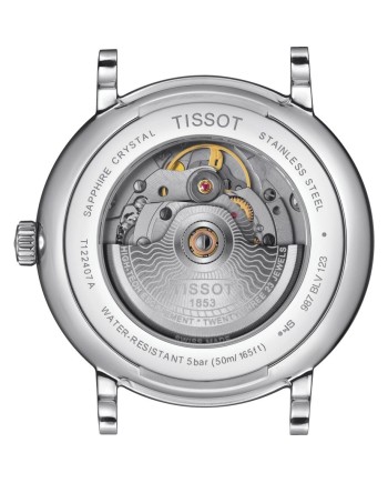 Orologio Tissot Carson Premium Powermatic 80 Pvd Oro Rosa con Quadrante Argento e Bracciale in Acciaio