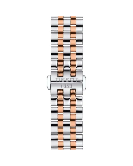 Orologio Tissot Carson Premium Powermatic 80 Pvd Oro Rosa con Quadrante Argento e Bracciale in Acciaio