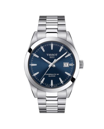 Orologio Tissot Gentleman Powermatic 80 Silicium con Quadrante Blu e bracciale in Acciaio