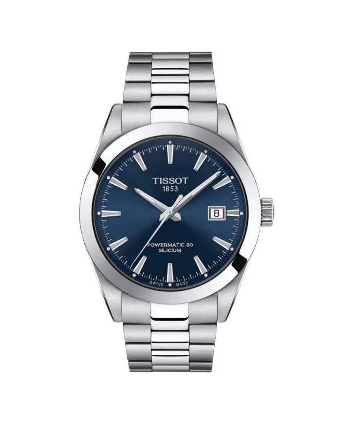 Orologio Tissot Gentleman Powermatic 80 Silicium con Quadrante Blu e bracciale in Acciaio