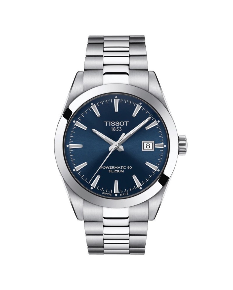 Orologio Tissot Gentleman Powermatic 80 Silicium con Quadrante Blu e bracciale in Acciaio