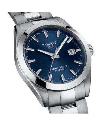 Orologio Tissot Gentleman Powermatic 80 Silicium con Quadrante Blu e bracciale in Acciaio