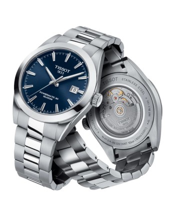 Orologio Tissot Gentleman Powermatic 80 Silicium con Quadrante Blu e bracciale in Acciaio