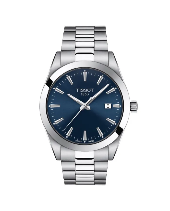 Orologio Tissot Gentleman al Quarzo con Quadrante Blu e Bracciale in Acciaio