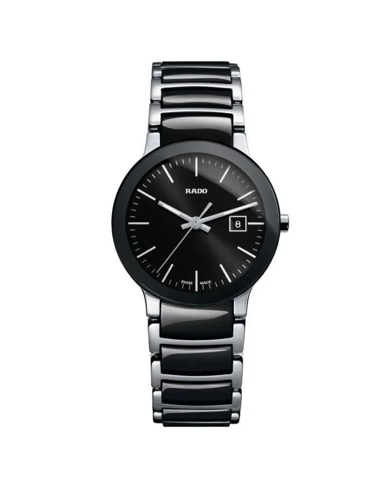 Orologio al Quarzo Rado Centrix con Quadrante Nero e Cinturino in Acciaio e  Ceramica Nera | Gioielleria Casella | Orologi al quarzo