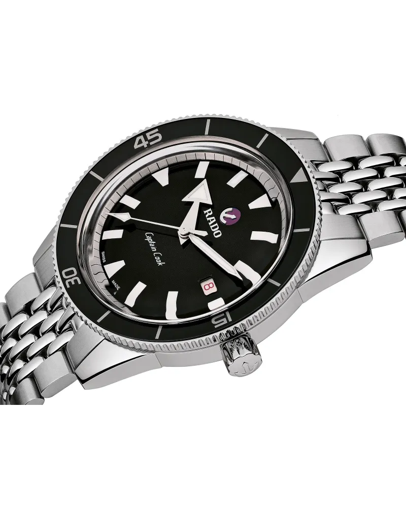 Orologio Rado Captain Cook con Quadrante Nero e Cinturino in Acciaio |  Gioielleria Casella | Orologi automatici