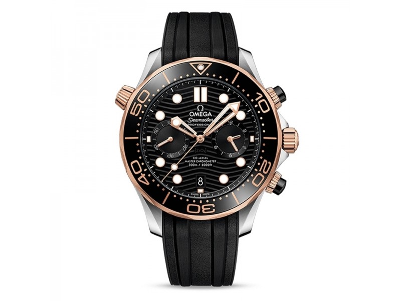 Orologio Omega Seamaster Diver 300M Co-Axial Master Chronometer Chronograph con Oro Sedna