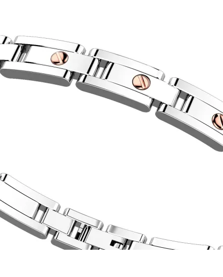 Bracelet pour homme Zancan Hiteck en acier avec vis roses