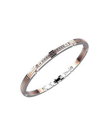 Bracciale da Uomo Zancan Hiteck in Acciaio Bicolore con Spinelli Neri