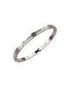 Bracciale da Uomo Zancan Hi-Tekh in Acciaio Bicolore con Spinelli Neri