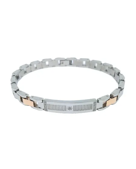Bracciale da Uomo Zancan Hi-tech in Acciaio con Zaffiri