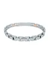 Bracelet Zancan Hi-tech pour homme en acier avec saphirs