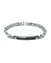 Bracelet pour homme Zancan Hi-Tekh en acier avec spinelles noires