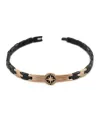 Bracciale da Uomo Zancan Hiteck in Acciaio Rosa e Nero con Rosa dei Venti