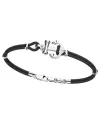 Bracciale da Uomo Zancan Regata in Argento e Oro Rosa con Ancora e Cordino Nero