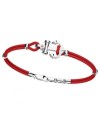 Bracciale da Uomo Zancan Regata in Argento e Oro Rosa con Ancora e Cordino Rosso
