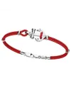 Bracciale da Uomo Zancan Regata in Argento e Oro Rosa con Ancora e Cordino Rosso