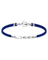 Bracciale da Uomo Zancan Regata in Argento con Ancora e Cordino Blu