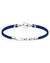 Bracciale da Uomo Zancan Regata in Argento con Ancora e Cordino Blu
