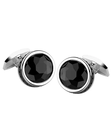 Gemelli Zancan Cosmostone in Argento con Onice Nera
