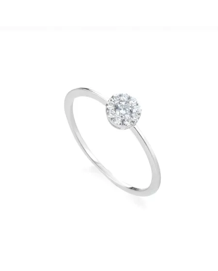 Anello Coscia Magic Le Lune Diamonds in Oro Bianco con Diamante 0,19 ct