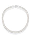 Collier Coscia Le Lune Classique avec 2 rangs de perles et fermoir en or blanc