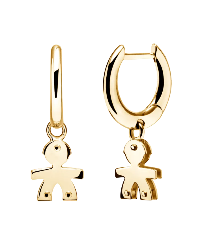 Orecchini Pendenti Le Bebè I Classici in Oro Giallo con Bimbo