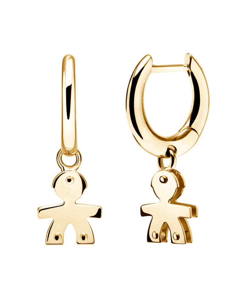 Orecchini Pendenti Le Bebè I Classici in Oro Giallo con Bimbo
