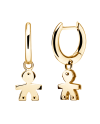Orecchini Pendenti Le Bebè I Classici in Oro Giallo con Bimbo