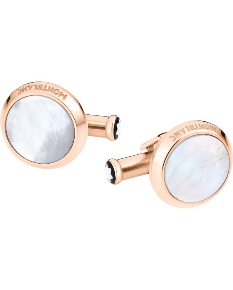 Gemelli Montblanc Meisterstück in Acciaio Pvd Oro Rosa con Madreperla