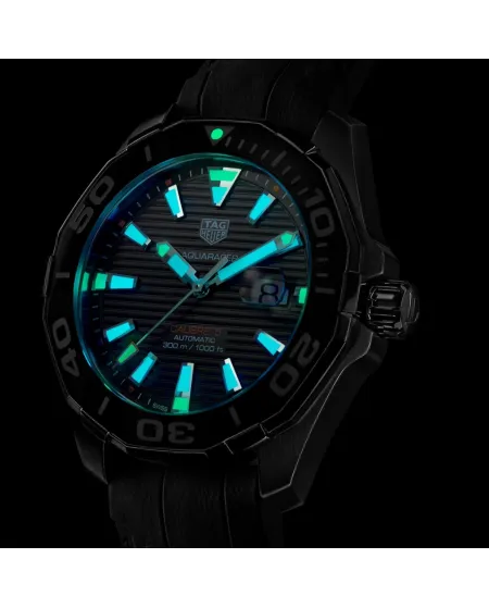 Orologio automatico Tag Heuer Aquaracer Calibre 5 quadrante nero