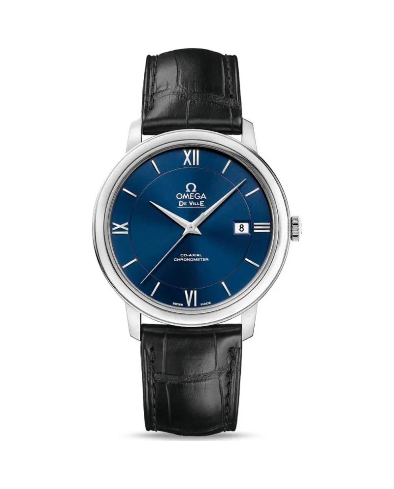 Orologio Omega De Ville Prestige Co-Axial con Quadrante Blu e Cinturino in  Pelle Nero | Gioielleria Casella | Orologi automatici