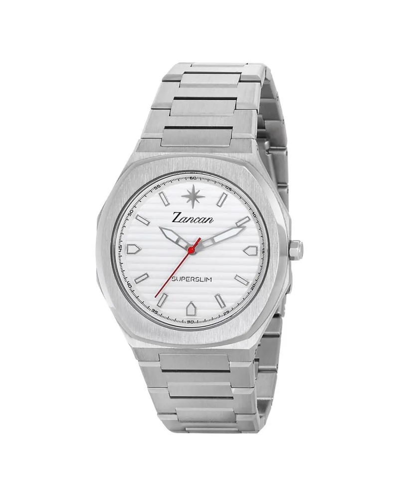 Orologio Zancan Superslim con Quadrante Bianco e Bracciale in Acciaio |  Gioielleria Casella | Orologi al quarzo