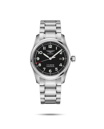 Orologio Longines Spirit con Quadrante Nero e Bracciale in Acciaio