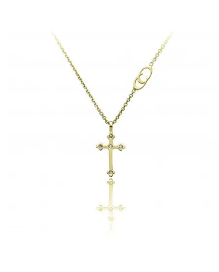 Collana Chimento Tradition Gold Immagini Sacre con Pendente in Oro Giallo e Diamanti
