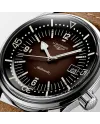 Orologio The Longines Legend Diver Watch con Cinturino in Pelle Marrone