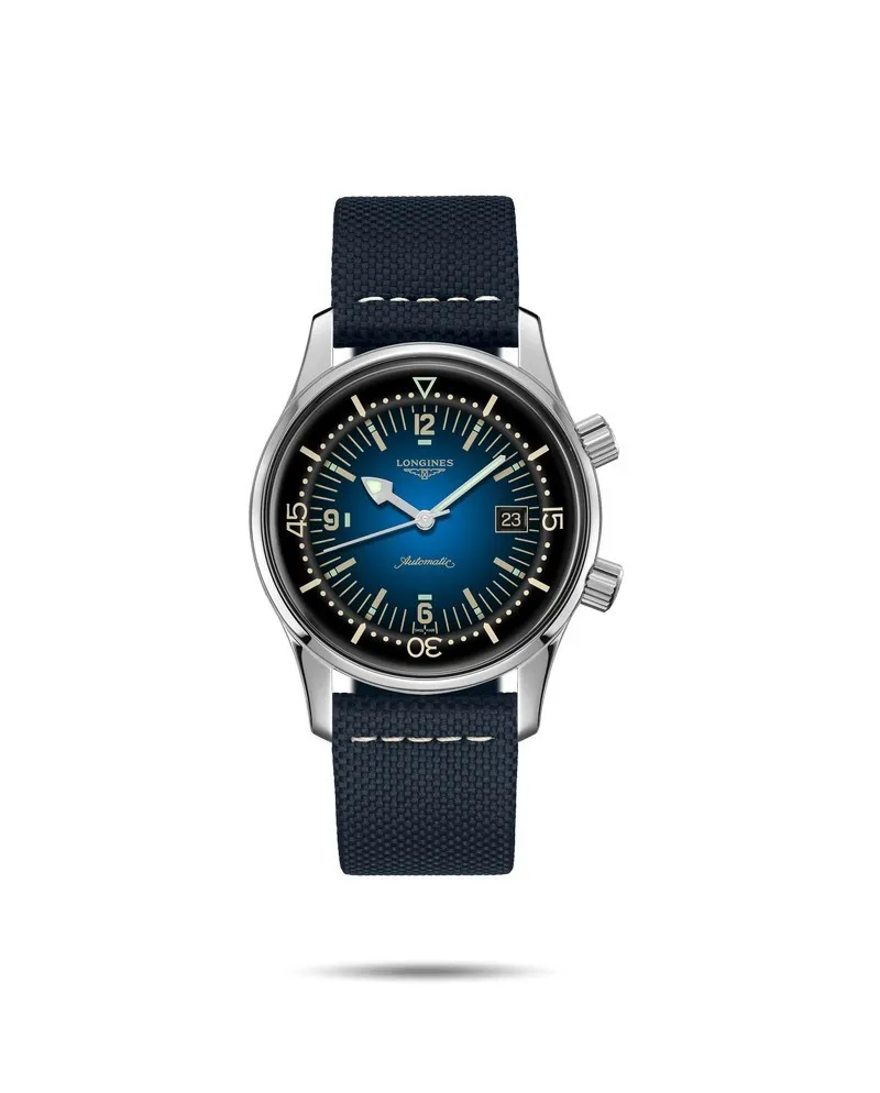 Orologio The Longines Legend Diver Watch con Cinturino in Tessuto Blu Orologio The Longines Legend Diver Watch con Cinturino in Tessuto Blu