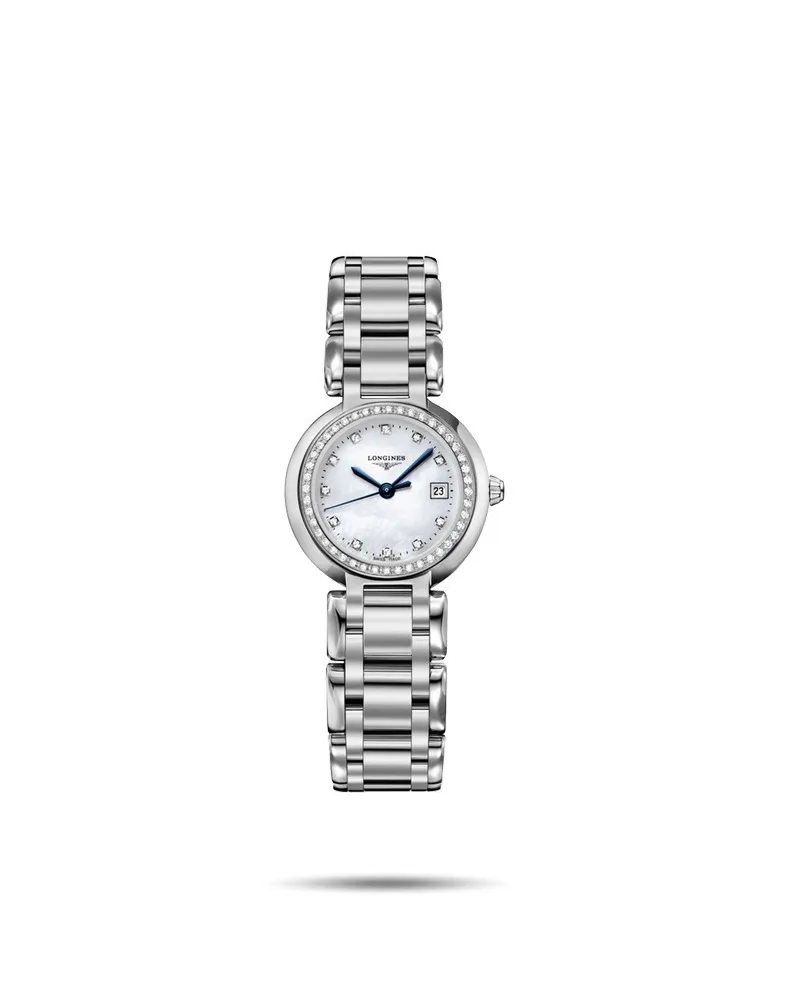 Orologio al Quarzo Longines PrimaLuna con 55 Diamanti e Quadrante in Madreperla Orologio al Quarzo Longines PrimaLuna con 55 Diamanti e Quadrante in Madreperla
