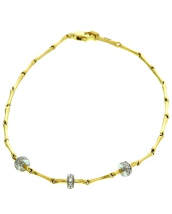 Bracciale Chimento Tradition Gold Bamboo Shine in Oro Giallo e Bianco