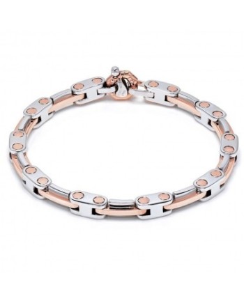 Bracciale da Uomo Barakà in Oro Bianco e Oro Rosa con Diamante